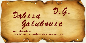 Dabiša Golubović vizit kartica